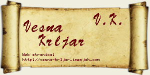 Vesna Krljar vizit kartica
